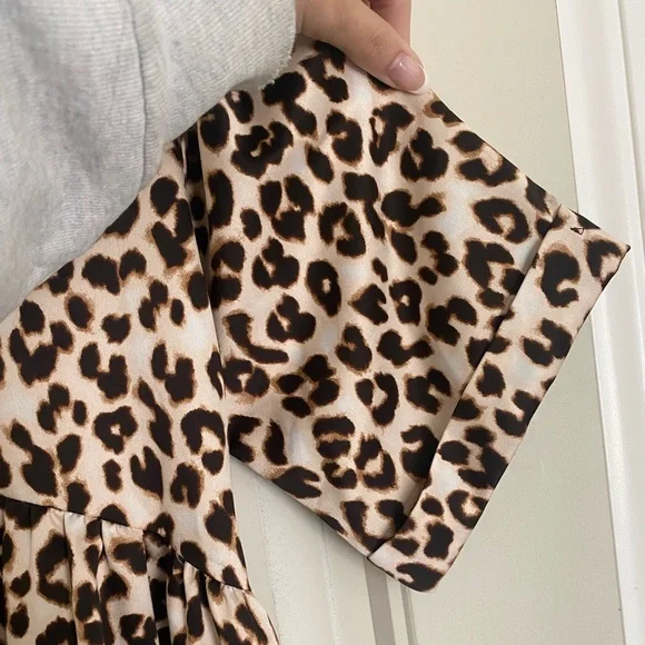 Staple cheetah dress! Barely worn! Could be cover up, dressed up or dressed down - Picture 3 of 7